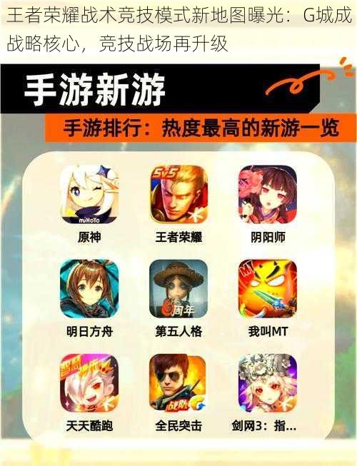 王者荣耀战术竞技模式新地图曝光:G城成战略核心,竞技战场再升级