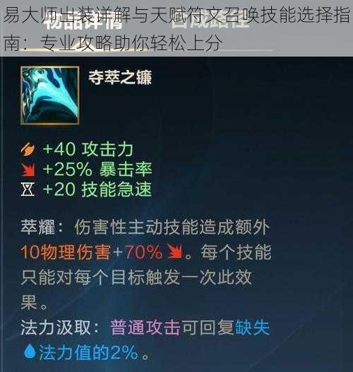 易大师出装详解与天赋符文召唤技能选择指南:专业攻略助你轻松上分