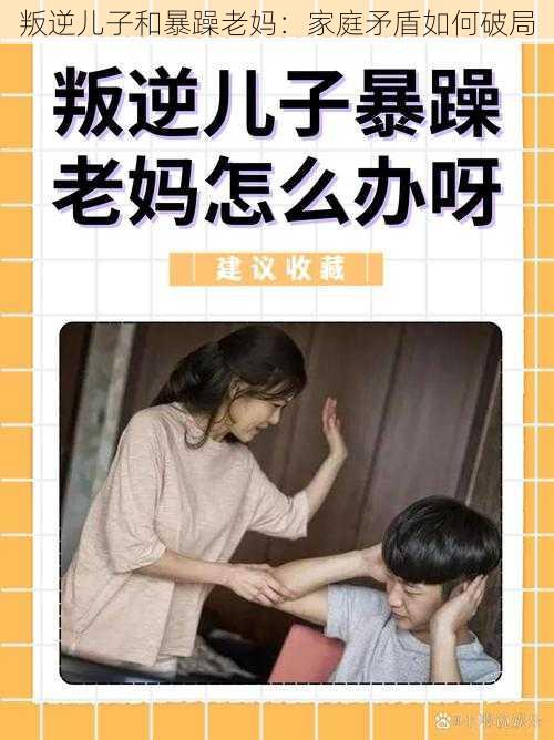 叛逆儿子和暴躁老妈:家庭矛盾如何破局
