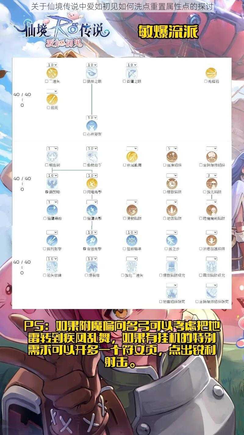 关于仙境传说中爱如初见如何洗点重置属性点的探讨
