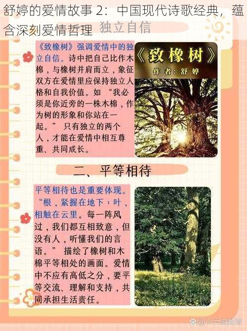 舒婷的爱情故事 2:中国现代诗歌经典,蕴含深刻爱情哲理