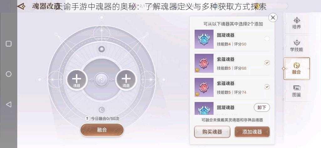 天谕手游中魂器的奥秘:了解魂器定义与多种获取方式探索