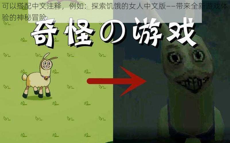可以搭配中文注释,例如:探索饥饿的女人中文版——带来全新游戏体验的神秘冒险