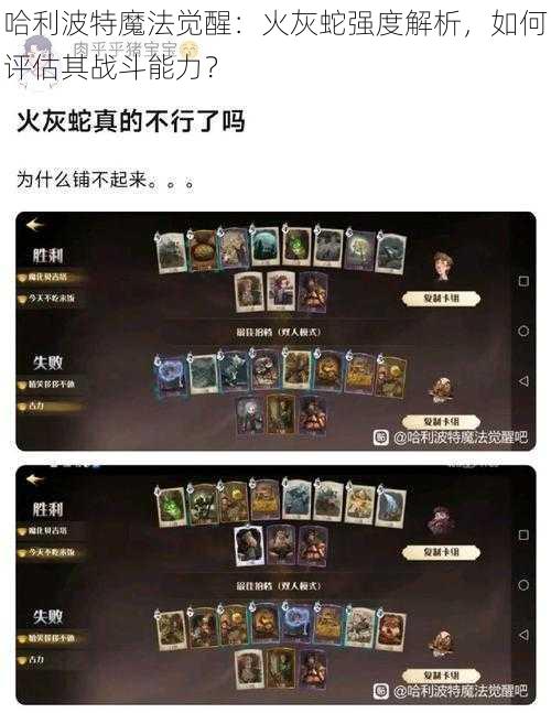 哈利波特魔法觉醒:火灰蛇强度解析,如何评估其战斗能力?