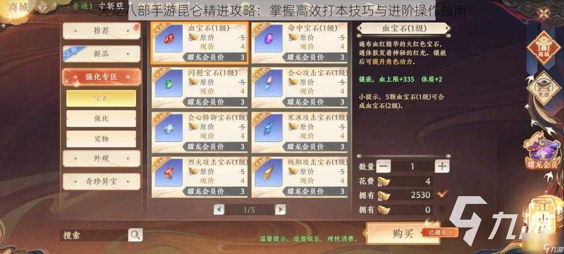 天龙八部手游昆仑精进攻略:掌握高效打本技巧与进阶操作指南