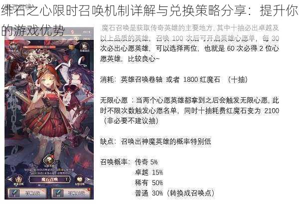 绯石之心限时召唤机制详解与兑换策略分享:提升你的游戏优势