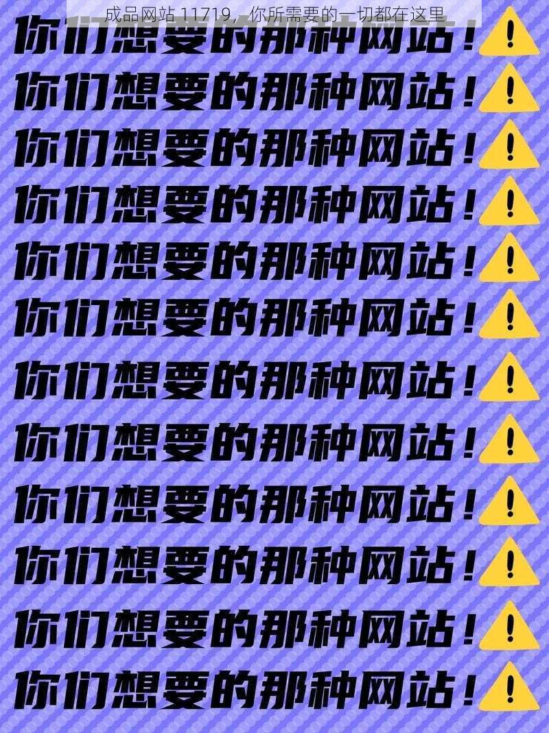 成品网站 11719,你所需要的一切都在这里