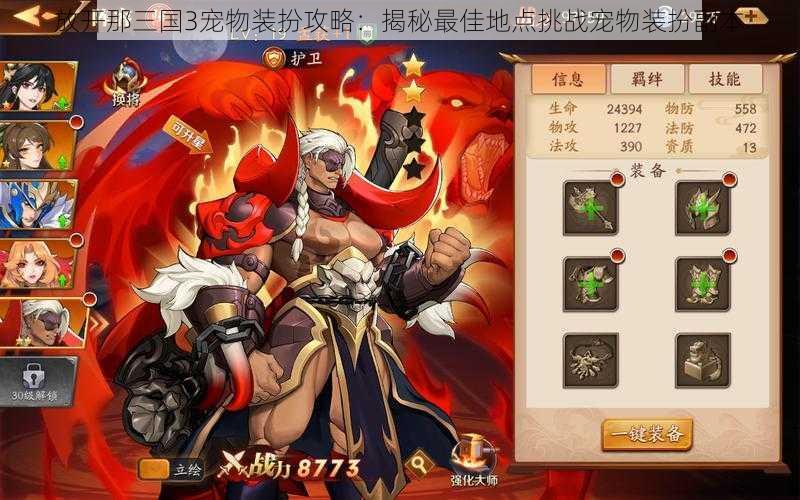 放开那三国3宠物装扮攻略:揭秘最佳地点挑战宠物装扮副本