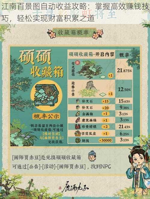 江南百景图自动收益攻略:掌握高效赚钱技巧,轻松实现财富积累之道