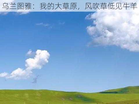 乌兰图雅:我的大草原,风吹草低见牛羊