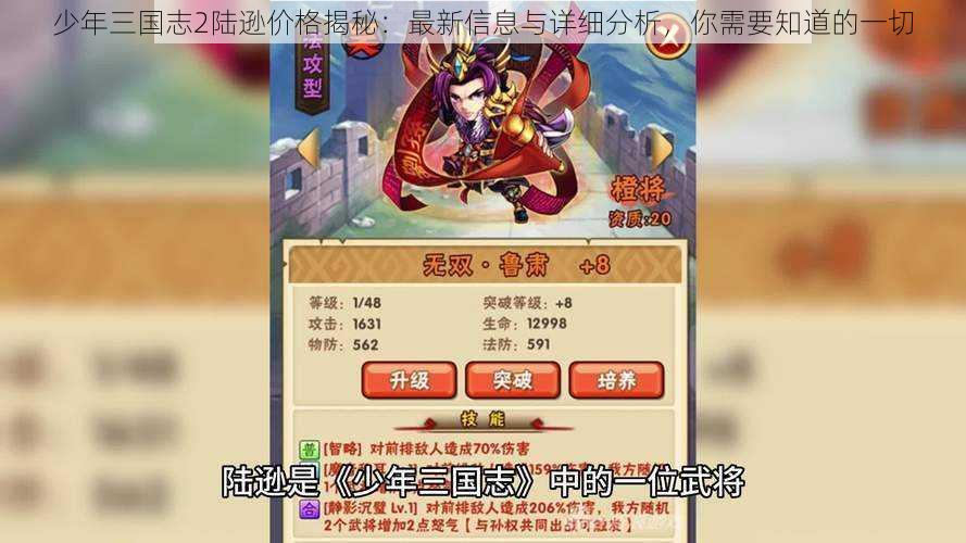 少年三国志2陆逊价格揭秘:最新信息与详细分析,你需要知道的一切