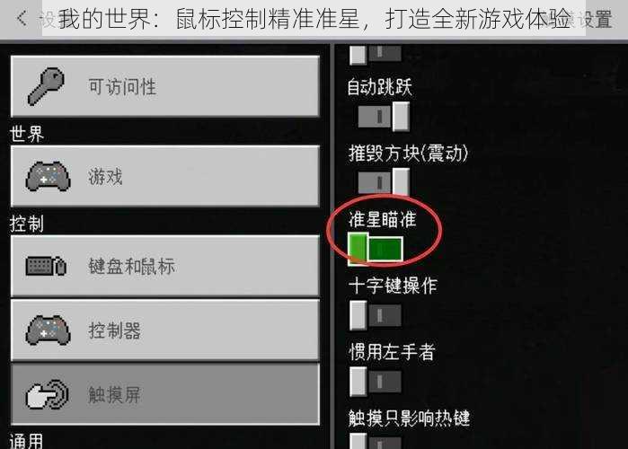 我的世界:鼠标控制精准准星,打造全新游戏体验