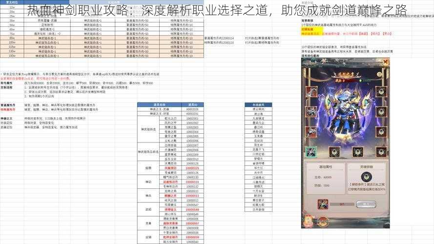 热血神剑职业攻略:深度解析职业选择之道,助您成就剑道巅峰之路