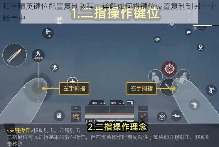 和平精英键位配置复制教程:详解如何将键位设置复制到另一个账号中