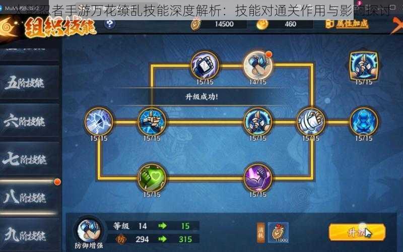 火影忍者手游万花缭乱技能深度解析:技能对通关作用与影响探讨