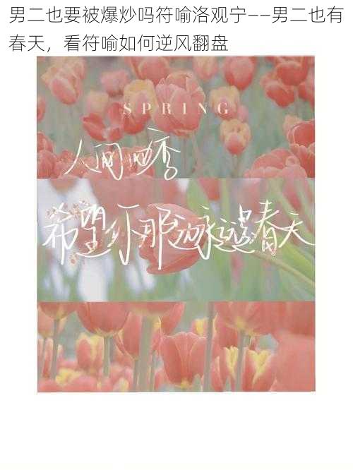 男二也要被爆炒吗符喻洛观宁——男二也有春天,看符喻如何逆风翻盘
