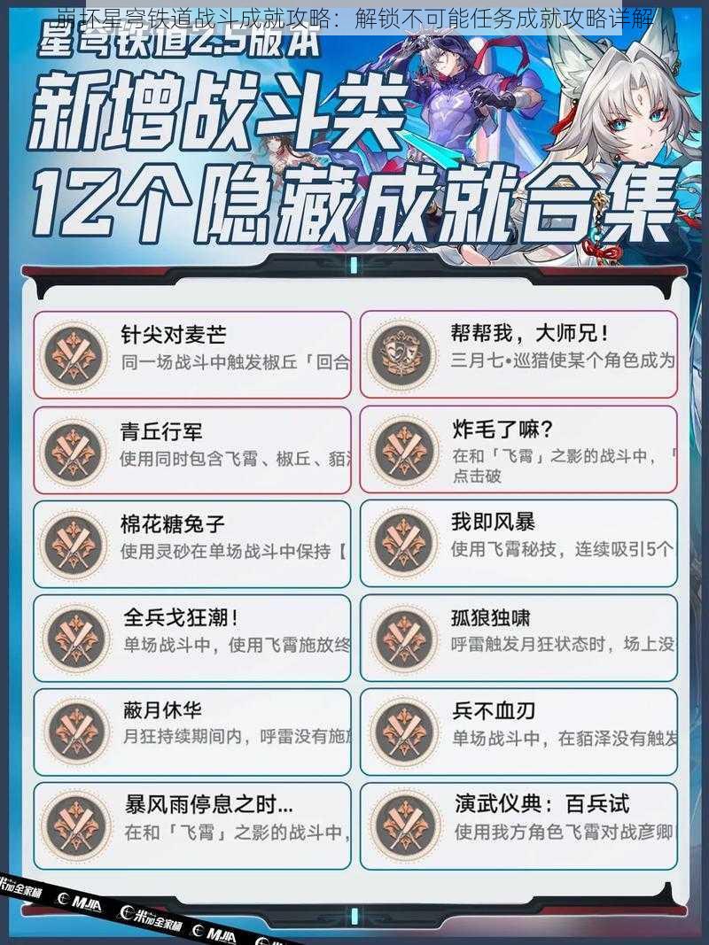 崩坏星穹铁道战斗成就攻略:解锁不可能任务成就攻略详解