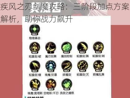 疾风之刃剑魔攻略:三阶段加点方案解析,助你战力飙升