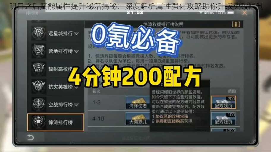 明日之后赋能属性提升秘籍揭秘:深度解析属性强化攻略助你升级突破限制