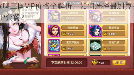 雷鸣三国VIP价格全解析:如何选择最划算的VIP套餐?