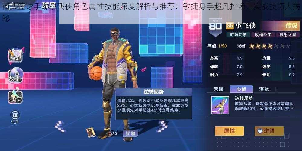 街头篮球手游小飞侠角色属性技能深度解析与推荐:敏捷身手超凡控场,实战技巧大揭秘