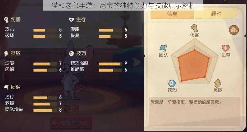 猫和老鼠手游:尼宝的独特能力与技能展示解析