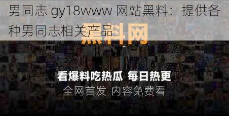 男同志 gy18www 网站黑料:提供各种男同志相关产品