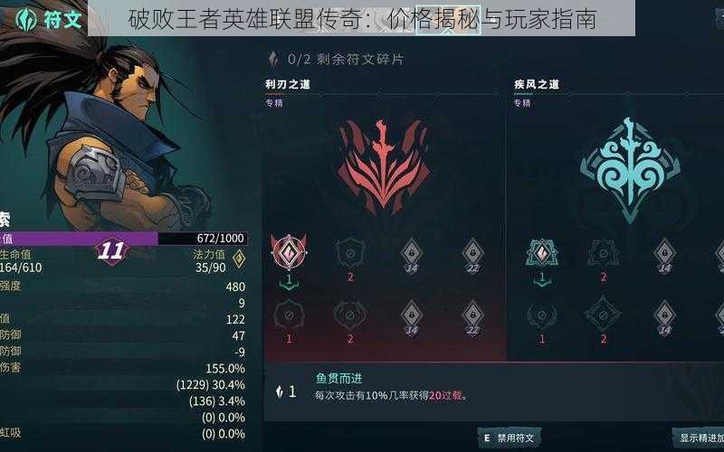 破败王者英雄联盟传奇:价格揭秘与玩家指南
