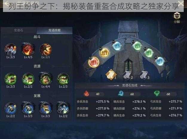 列王纷争之下:揭秘装备重盔合成攻略之独家分享