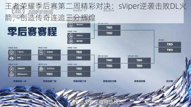王者荣耀季后赛第二周精彩对决:sViper逆袭击败DL火箭,创造传奇连追三分辉煌