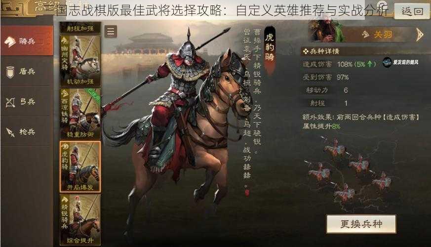 三国志战棋版最佳武将选择攻略:自定义英雄推荐与实战分析