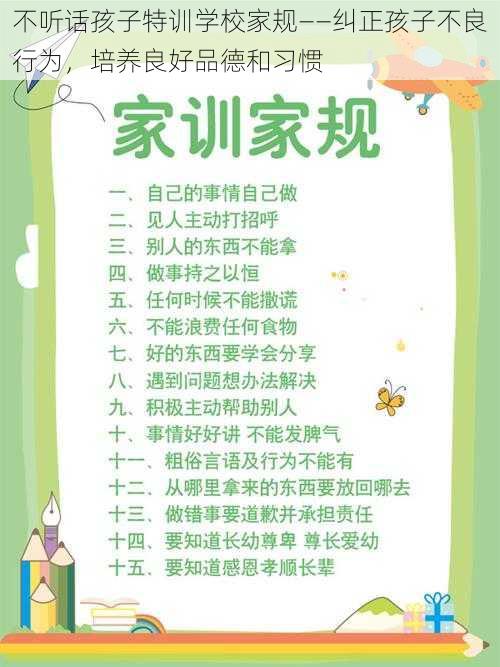 不听话孩子特训学校家规——纠正孩子不良行为,培养良好品德和习惯