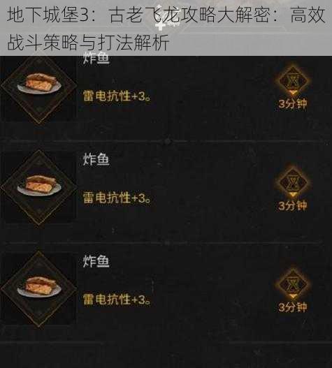 地下城堡3:古老飞龙攻略大解密:高效战斗策略与打法解析