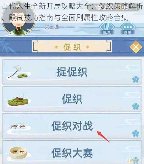 古代人生全新开局攻略大全:促织策略解析、殿试技巧指南与全面刷属性攻略合集