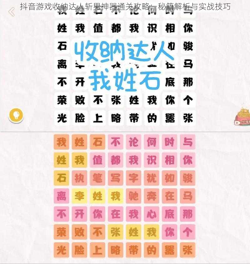 抖音游戏收纳达人斩男神器通关攻略:秘籍解析与实战技巧