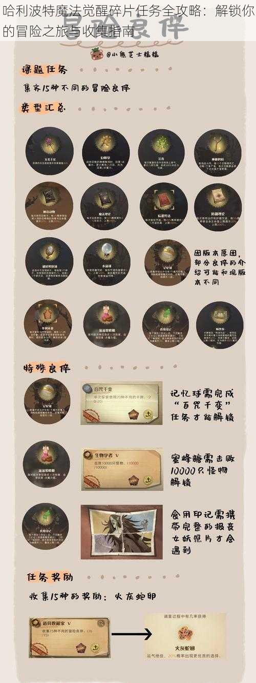 哈利波特魔法觉醒碎片任务全攻略:解锁你的冒险之旅与收集指南
