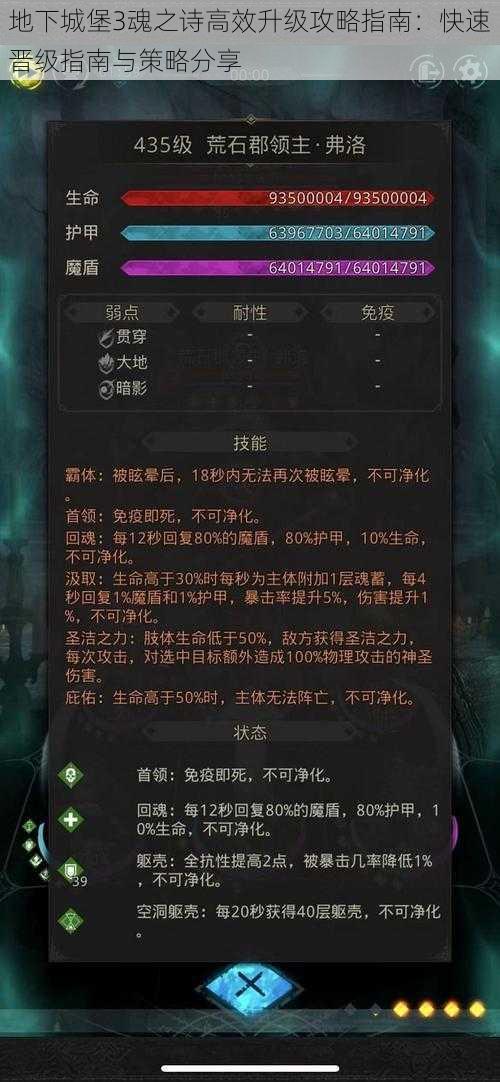 地下城堡3魂之诗高效升级攻略指南:快速晋级指南与策略分享