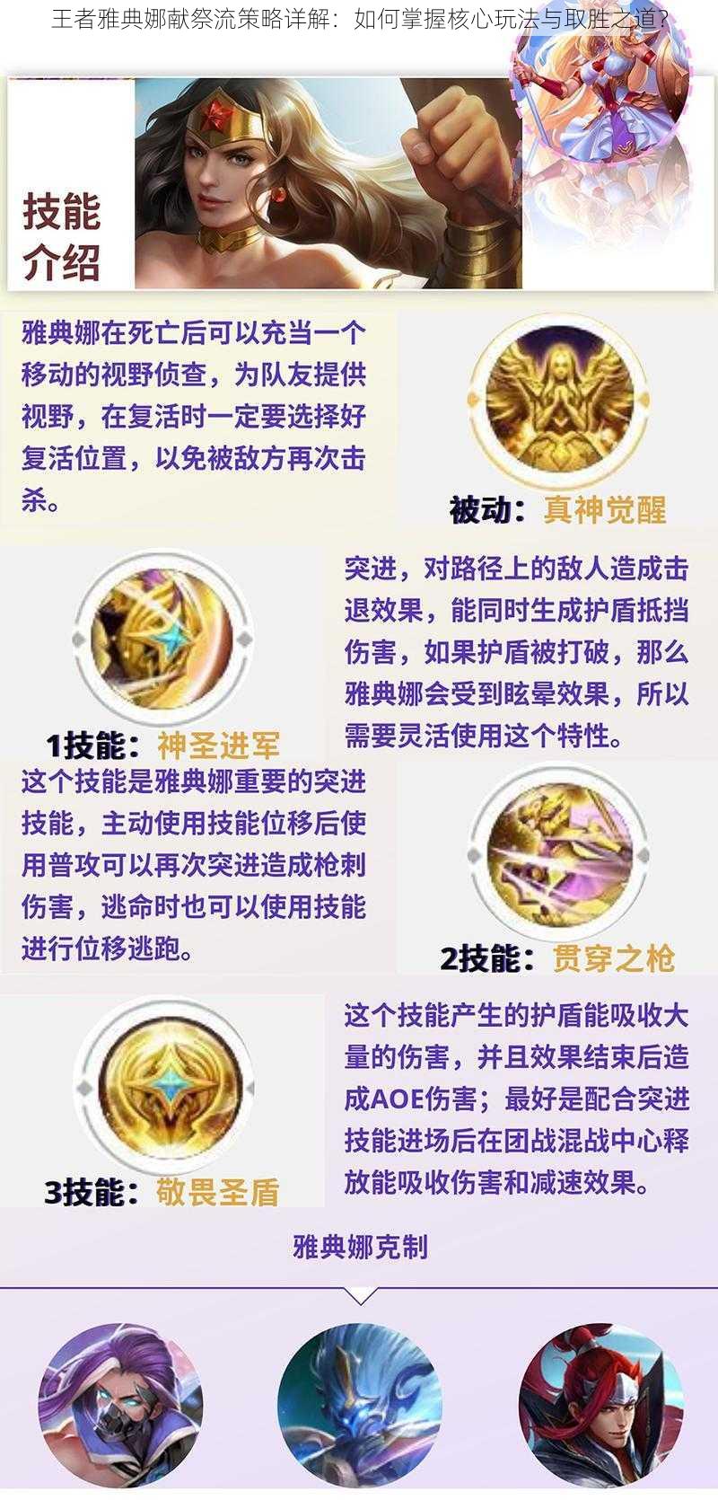 王者雅典娜献祭流策略详解:如何掌握核心玩法与取胜之道?
