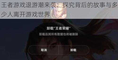 王者游戏退游潮来袭:探究背后的故事与多少人离开游戏世界
