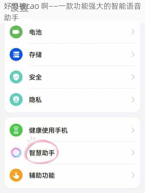 好想被cao 啊——一款功能强大的智能语音助手