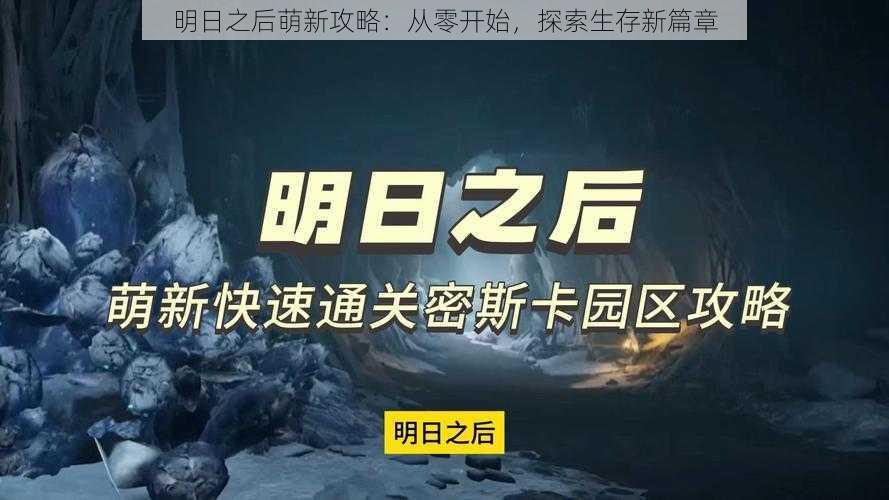 明日之后萌新攻略:从零开始,探索生存新篇章
