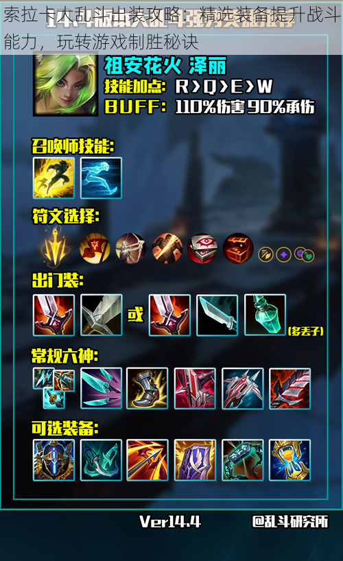 索拉卡大乱斗出装攻略:精选装备提升战斗能力,玩转游戏制胜秘诀