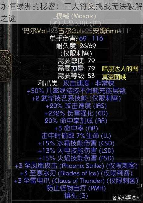 永恒绿洲的秘密:三大符文挑战无法破解之谜