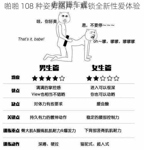 啪啪 108 种姿势图片,解锁全新性爱体验