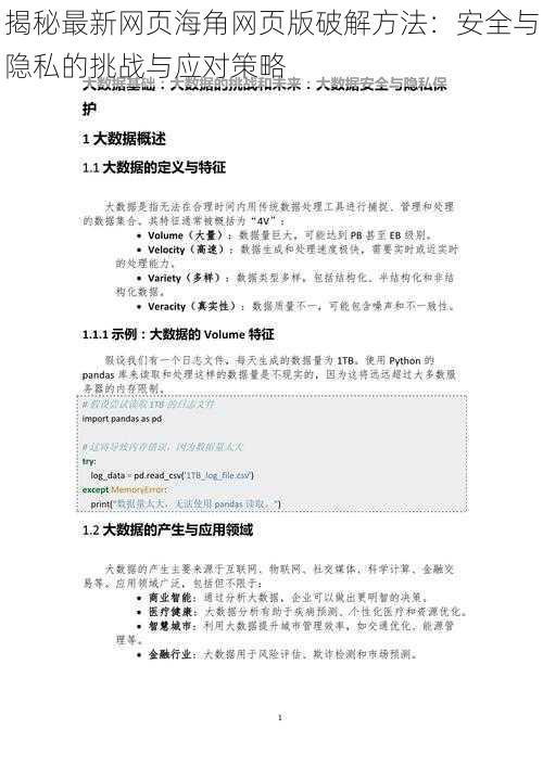 揭秘最新网页海角网页版破解方法:安全与隐私的挑战与应对策略