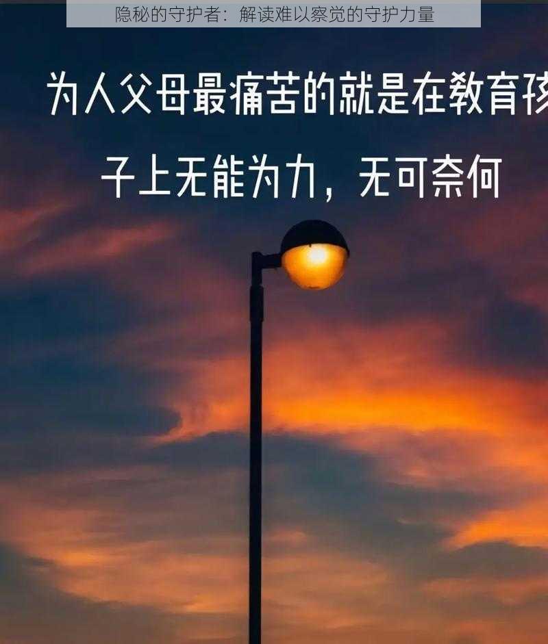 隐秘的守护者:解读难以察觉的守护力量