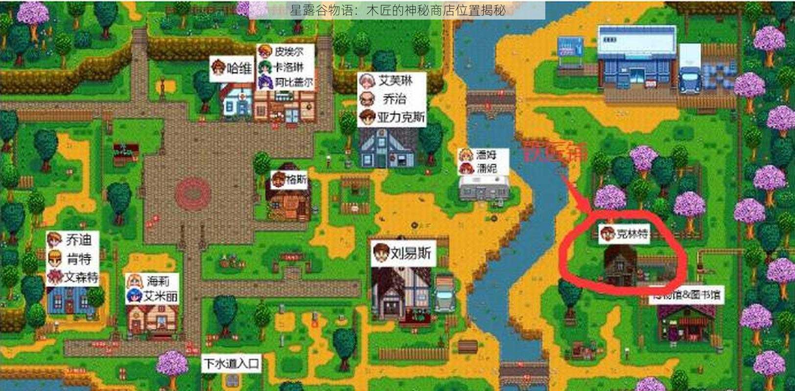 星露谷物语:木匠的神秘商店位置揭秘