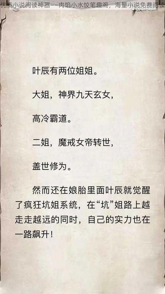 优质小说阅读神器——肉馅小水饺笔趣阁,海量小说免费阅读