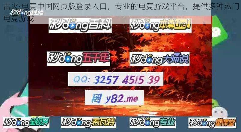 雷火·电竞中国网页版登录入口,专业的电竞游戏平台,提供多种热门电竞游戏