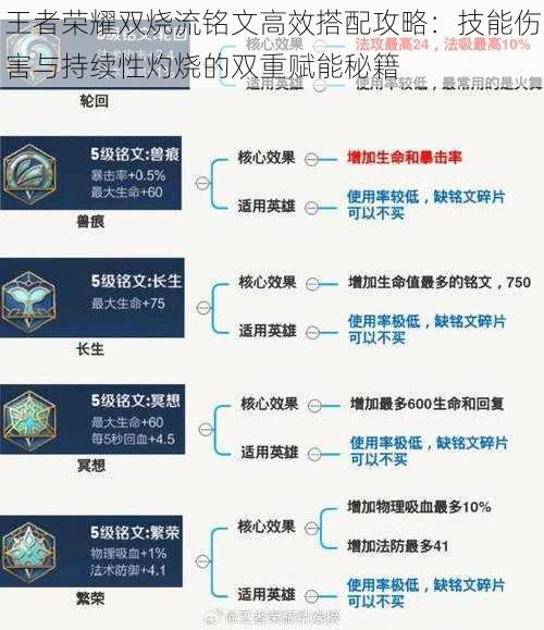 王者荣耀双烧流铭文高效搭配攻略:技能伤害与持续性灼烧的双重赋能秘籍